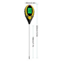 Medidor De pH Profesional De Tierra 4 En 1 Con LCD Para Jardín Y Cuidado De Plantas Medidor De Humedad Y Temperatura Intensidad De Luz Solar - details 7