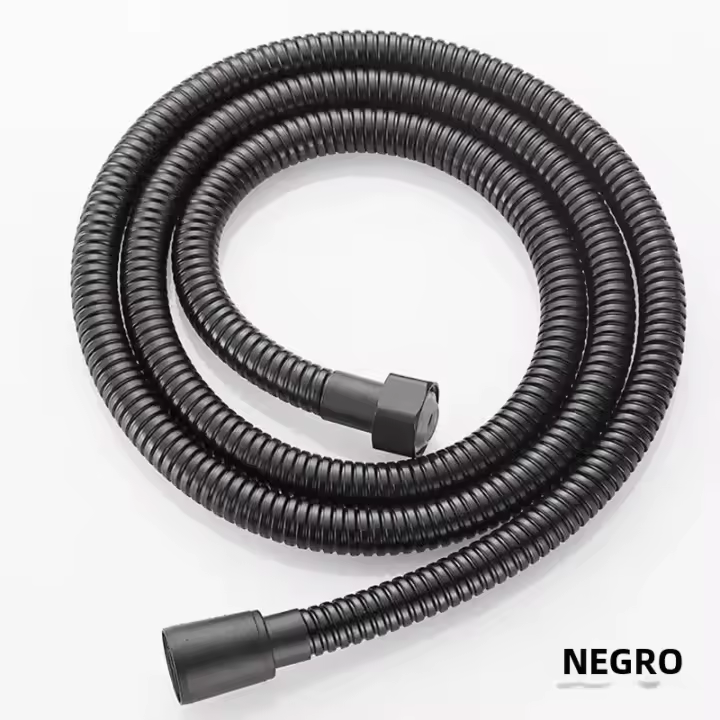 Tubo De Ducha Flexible De Acero Inoxidable Negro/Cromo Alta Resistencia Para Baño Accesorios De Ducha Vía Caliente Y Fría - 1