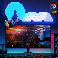 Lámparas De Triángulo USB Bluetooth 5V WiFi Luz LED RGB Para Ambiente De Juego Y Dormitorio Sincronización De Música Lámparas Mágicas Rítmicas - details 13