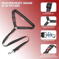 Cinturones de seuridad para Perros para automóviles | Arnés ajustable para Perros Para Automóvil | Cinturón de seuridad para Perros con reposacabezas para Perros | Arnés elástico para cinturón de seurad para Perros | Cinturones Fuertes Ha - details 0