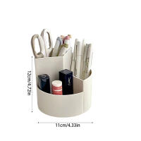 Soporte Para Lápices Multifuncional En Blanco Organizador De Escritorio Para Oficina Con Secciones Y Capas Giratorio Herramientas De Belleza Suministros De Papelería - details 6
