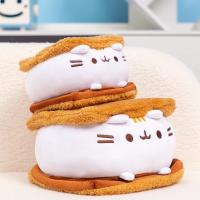 Cojín De Peluche Gato De Biscocho Chocolate 15cm Juguete Suave Para Niños Regalo De Cumpleaños Muñeco De Animal Hinchable - details 11