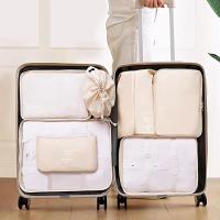 Juego de 7 cubos de embalaje premium para maletas, esenciales de viaje para llevar en el equipaje de mano, bolsas organizadoras de equipaje impermeables para accesorios de viaje. - details 3