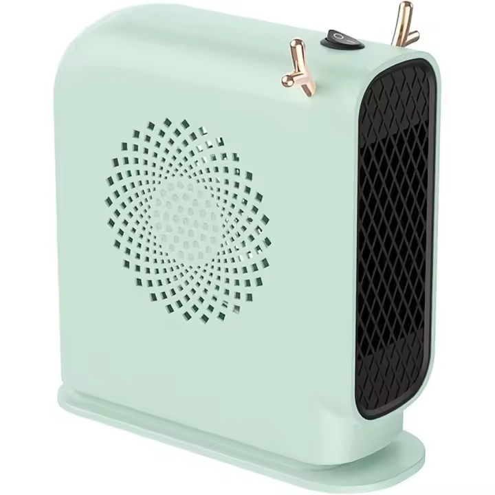 Mini ventilador eléctrico silencioso que ahorra energía, protección contra sobrecalentamiento, para oficina en casa (Green)-26x24,5 cm - 1