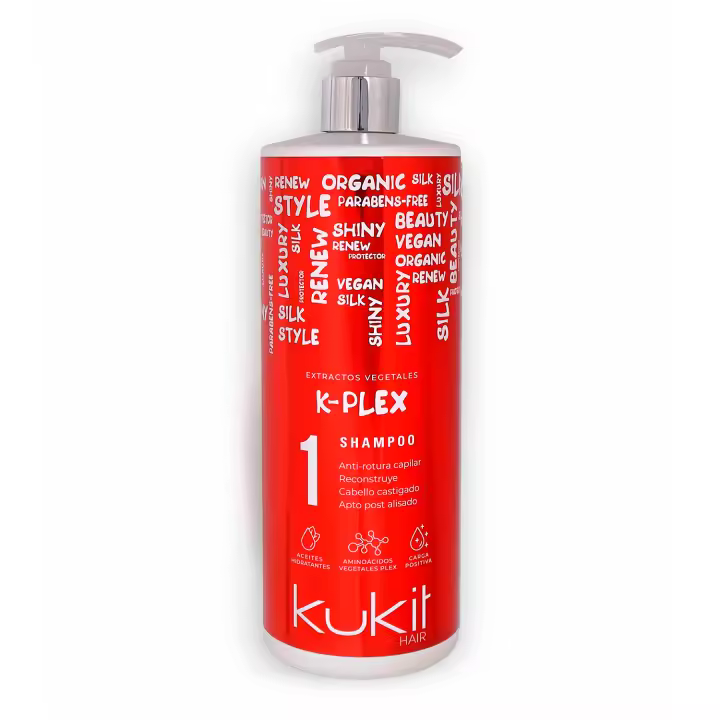 KUKIT HAIR - CHAMPÚ K-PLEX REPARADOR ANTI-ROTURA CABELLO DAÑADO (1000 ML) - 1