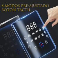 Freidora sin Aceite 4L - freidora de aire caliente con 1400W - Freidora de aire negra, Carcasa Con Acero Inoxidable, - 8 Modos air fryer - pantalla LED táctil - cesta antiadherente, temporizador, Inox, Just Perfecto - details 1