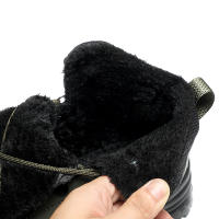 Botas De Piel De Peluche Para Hombre Botines De Invierno Impermeables Con Cubierta Hasta El Tobillo Suela De EVA Cómodas Para Exterior Y Casual - details 18