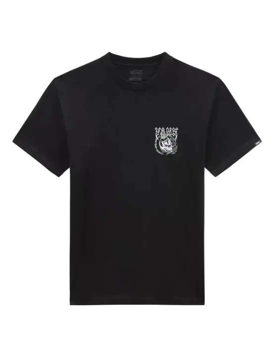 Camiseta Vans Lucky Streak Hombre Negro - Manga Corta - Corte Holgado - Logo Delantero - Diseño Espalda - 1