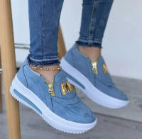 Zapatos Plataforma Para Mujer Casual Slip on Loafers Moda Tenis Chaussure Femme Sneaker Mujer Cierre De Zapata Material De Suela De Goma Talla Verdadera - details 0
