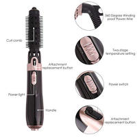 Peine Secador De Pelo Eléctrico Multifuncional 4 En 1 Cepillo Para Cabello Secador Rizador Y Liso Ión Negativo Para El Cabello - details 4
