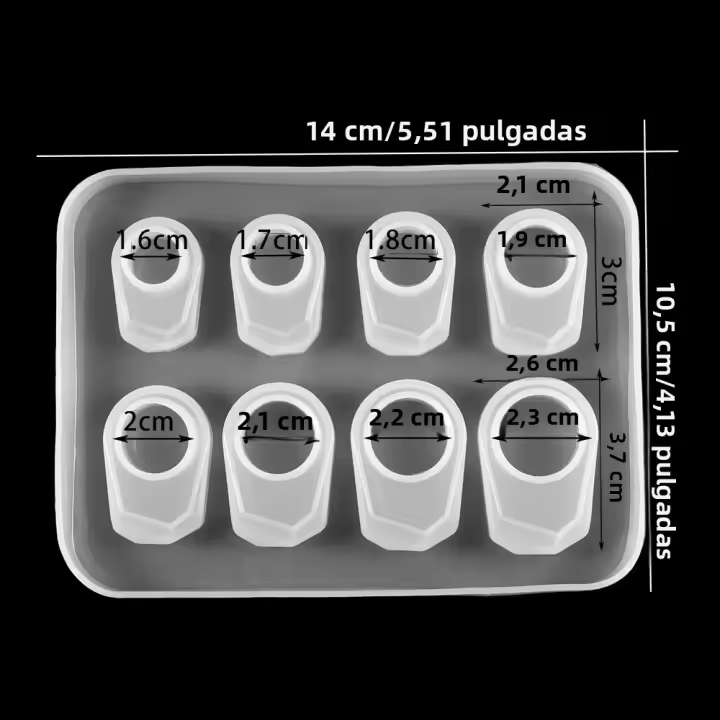 Molde De Silicona Para Anillo De Epoxy DIY 1pcs Herramientas De Resina UV Para Joyería Accesorios De Joyería Múltiples Uso - 1