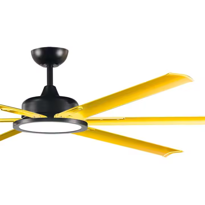 Ventilador de techo MELKER Motor DC MOSTAZA 18W Mando incluido - 1