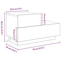 Costurero vidaXL con luces LED Roble Artesanal 100x36x49 cm - details 7