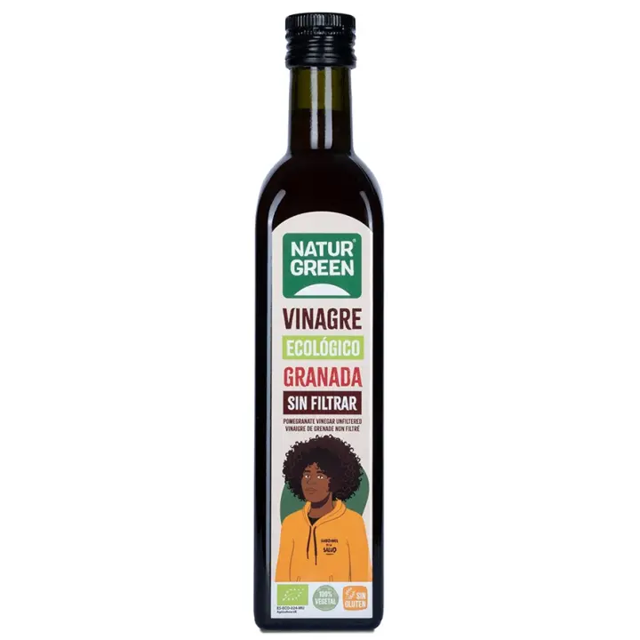 Vinagre de Granada sin filtrar Bio Vegan 500ml Natur-Green - 1