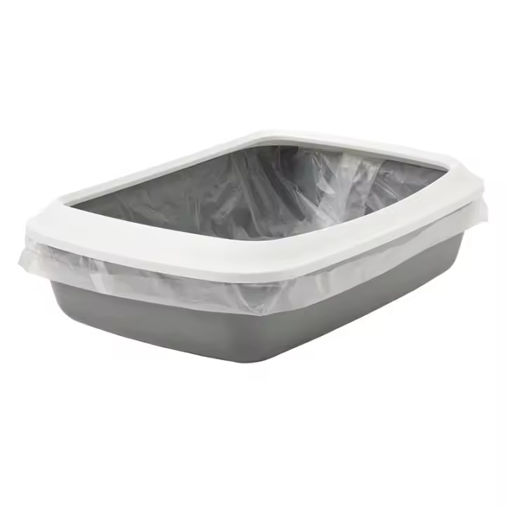 Arenero abierto con pala para gatos, bandeja de arena plastico para gatos tamaño 42x31x12.5 cms, con borde blanco, arenero descubierto (marca savic) - 1