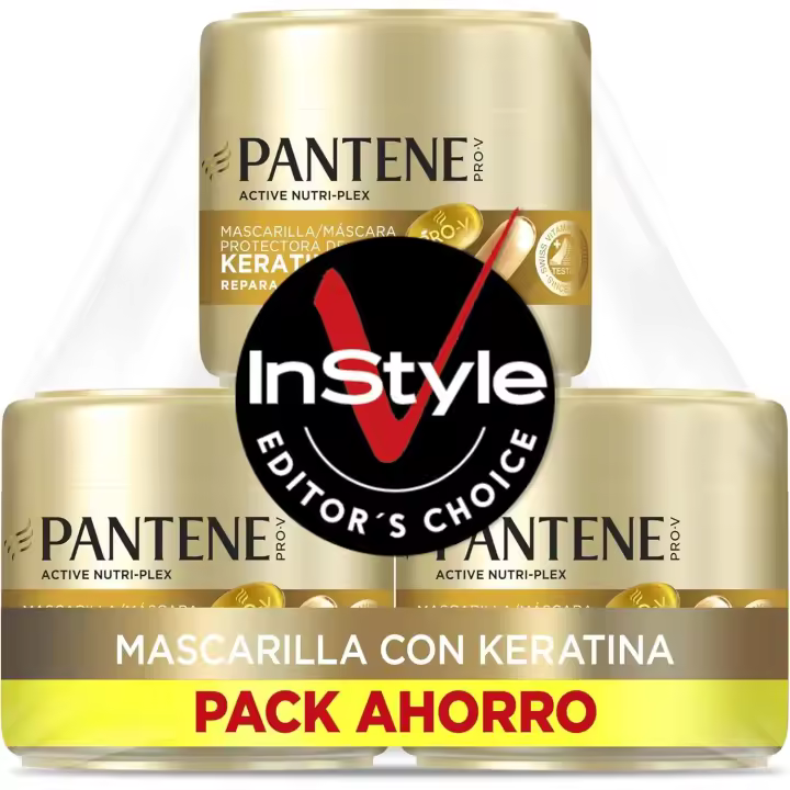 Pantene Pro-V Repara Y Protege Mascarilla Protectora De Keratina 3X300ml cuidadoidel cabello. Para Pelo Seco Y Dañado. Ayuda A Reparar 6 Meses De Daños En Un Solo Uso - 1
