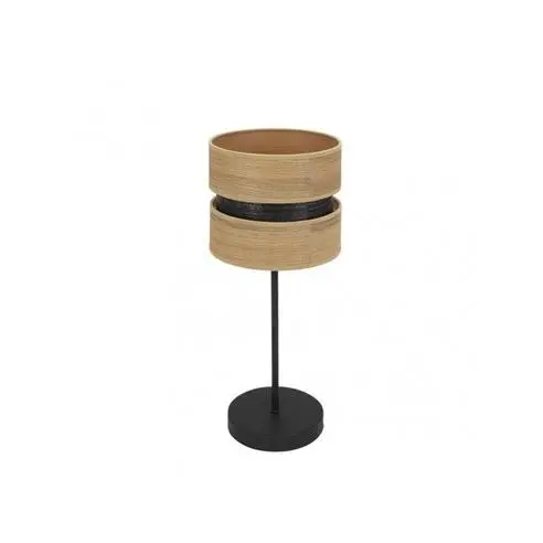 FABRILAMP Lámpara de Mesa Sobremesa Colet 1xe14 Negro/madera Clara 43x18x18 Cm - Diseño Elegante - 1