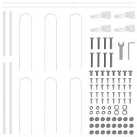 valla de jardín vidaXL con arco blanco 5,1x0,8 m de acero - details 4
