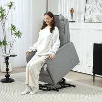 Silla TV con Ayuda vertical Chaise longue Eléctrica, reclinable, Silla TV con Mando a Distancia, bolsos laterales, Muelles ensacados y ropa de Cama Adecuado para Salas de estar, hasta 150 kg de peso, Gris - details 1