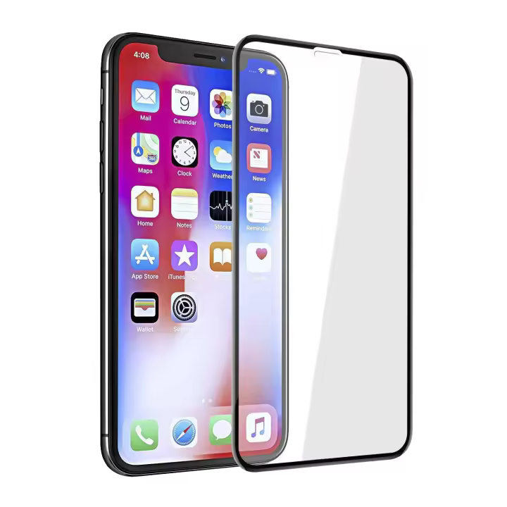 Actecom compatible con Iphone 12 Mini 5,4" Protector de pantalla Completo Negro Cristal Templado 2.5D 9H - 1