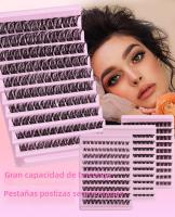 Kit de pestañas postizas de racimos: Juego de extensiones de pestañas de volumen ultra denso con aplicación de calor segmentada. - details 28