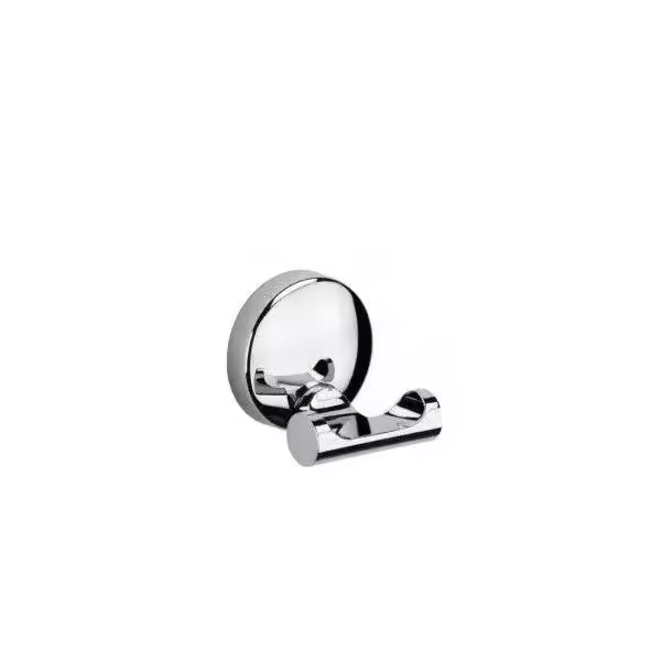 Unisan Luxe colgador de diseño doble para baño con acabado en cromo brillante - 1