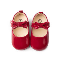 Zapatos De Princesa Para Bebés KIDSUN Antideslizantes Con Lazo Clásico Primera Caminata Para Niñas Cuna Zapato Talla True Fit Para 0-24 Meses Material Superior PU Cordón De Seguridad Cierre De Correa - details 9