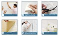 12 Pcs Pared 3D Panel Adhesivo Y Pega, Papel Tapiz Con Adhesivo Autoadhesivo Impermeable Espuma Para Interiores Baño - details 1