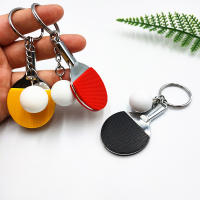 Llavero De Tenis De Mesa 1PC Pendiente De Llavero Simulación Mini Raqueta De Tenis De Mesa Adorno Para Bolsa Regalo Souvenir - details 6