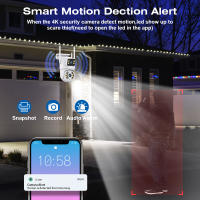 Cámara IP De Seguridad Exterior WiFi 8MP 4K Doble Lente Detecta Humanos Pantalla Dual ICSEE Tris Hogar Vigilancia Video - details 2