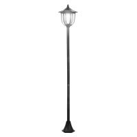 Outsunny Farola Solar con Panel Solar a Cargar Batería Protección al Ambiente 6 LED Perfecto para Noche Encendido Automático Autonomía de 6 Horas Instalar Fácil Negro Ф26,5 x 177cm - details 0