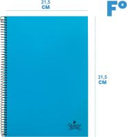 QUIJOTE PAPER WORLD Pack 4 unidades  CUADERNO ESPIRAL - Cuaderno 80 hojas, 90gr, cuadros 4x4cm, tamaño A4 31x21cm - details 0
