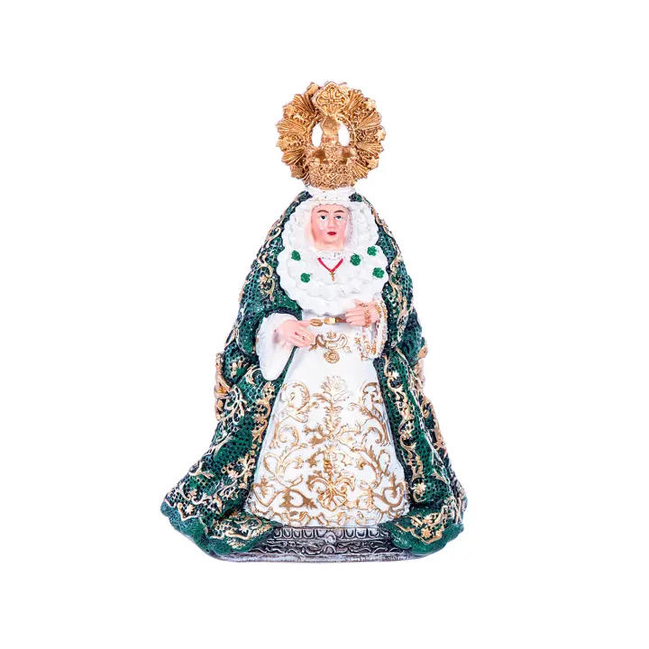 CM - Figura Virgen Esperanza Macarena, Virgen de Fátima, Virgen del Carmen, Virgen del Rocio. Estatua de la Virgen Hecha con Resina. Figura Religiosa para Regalar. Decoración Religiosa y del Hogar. Perfecta para Capillas, Iglesias, Colegios Religiosos - 1
