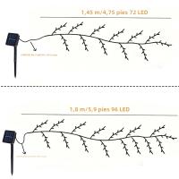 Lámpara De Ramas De Árbol DIY Con 72/96 LED Iluminación Solar O USB Para Decoración De Hogar Vines De Sombra Luz De Navidad Bendecible - details 4