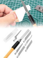 Mini Sierra De Mano Para Modelado Y Manualidades Con 8 Hojas De Corte Multifuncional Acero Inoxidable Herramienta De Metal Para DIY - details 7