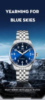 Reloj De Diversión WM Watch Welly Merck WM165 Para Hombre Resistente Al Agua 200M Serie Piloto Mecánico Automático Con Cristal De Zafiro Marcas Arábigas Acero Inoxidable - details 0