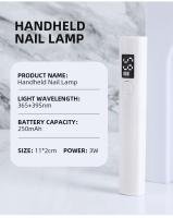 Lámpara Portátil Para Uñas Mini LED UV Recargable Para Secado Rápido De Esmalte De Gel En Forma De Bolígrafo Con Carga USB Máquina De Secado De Uñas Peso Ligero Tamaño Compacto - details 1