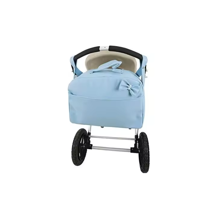 Bolso Carro Bebe Polipiel Bandolera Maternal Color celeste -danielstore - 1