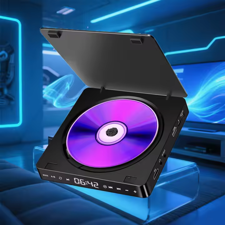 Mini Reproductor de CD y DVD - 1080P Resolución, Mando Remoto Incluido, Tipo Bandeja de Inserción, Conexión AES/EBU para Sonido Estéreo - 1