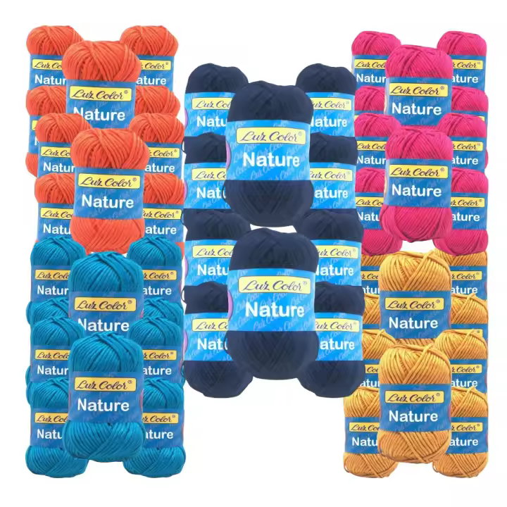 Lote 50 Ovillos nature Bambú & Lana Merino – Suavidad Natural Confort Premium | 50g | Agujas 4-5 mm | LANAS LUZ COLOR - 1