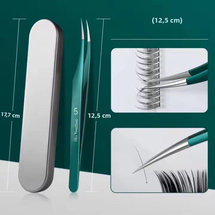 Pinzas De Pestañas Precisión Alta Golden Feather Tweezers Peacock Tweezers Dolphin Tweezers Para Cuidado De Uñas Y Belleza - 1