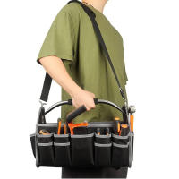 Bolsa De Herramientas Eléctrica De 16 Pulgadas Gran Capacidad Para Carpintero Organizador De Almacenamiento Suave Con Abertura Superior - details 2