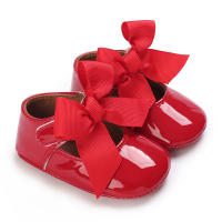 Zapatos De Princesa Para Bebé Niña En Lace Blanca Mocasines Con Lazo Y Borde Antideslizante De Goma Primera Calzado Para Caminar - details 145