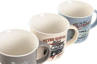 Set de tazas de Porcelana Estilo Vintage, Diseño de Coche Clásico, Capacidad de 380 ml, Tamaño 10.5 x 9 x 9.3 cm, Ideal para Café o Té, Perfecta para Uso Diario, Regalos o Decoración de Hogar y Oficina - details 1
