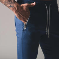 Pantalones De Fitness Para Hombre Verano Transpirables Pantalones Deportivos Casuales Ajustados Con Cierre De Cremallera Y Punta Pequeña - details 18