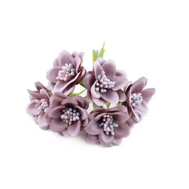 POMO 6 MINIFLORES DE TELA para Decoración y Accesorios - 1