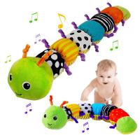 Caterpillar Musical Para Bebés Juguete Sensorial De Tela Multicolor Con Diseño De Regla Campanas Y Rattles Juguetes Suaves - details 1