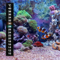 Termómetro Adhesivo Para Acuario Rango De Temperatura 10-40℃ Tamaño 13x1.8cm Peso 3g Etiqueta Termométrica Para Tanque De Peces - details 2