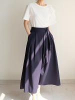 Falda Midi A-Line Elegante De Cintura Alta Para Mujer REALEFT Con Bolsillos Estilo Coreano Casual Suelta Y Solidaria Con Cinturón - details 40