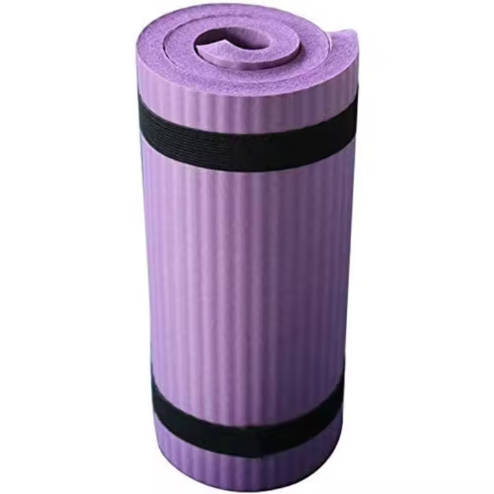 Rodilleras para yoga, rodilleras para pilates, alivio de rodillas, codos, antebrazos y muñecas | Rodilleras para entrenamiento | Rodilleras pequeñas para yoga, 60 x 25 x 1,5 cm, color morado - 1